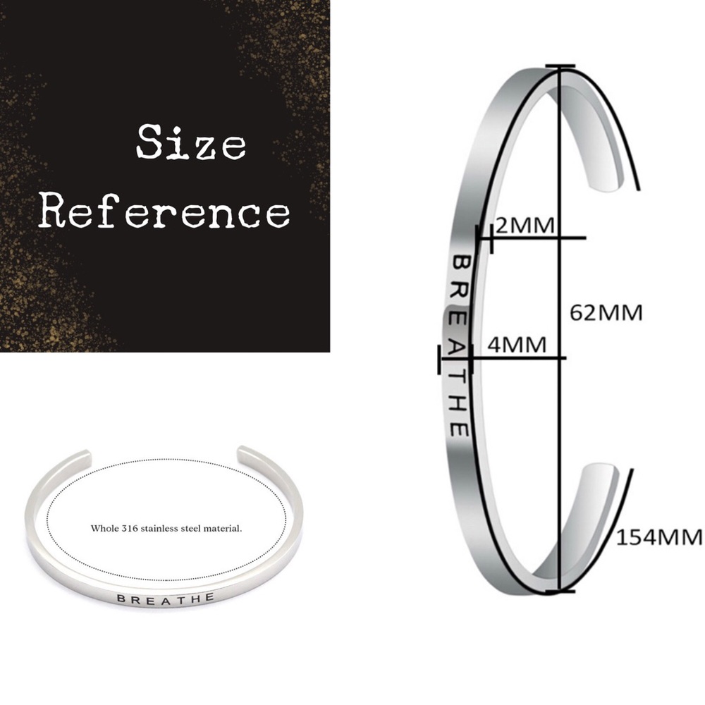 Never Give Up Inspirational Bracelet - Picture 6 of 6